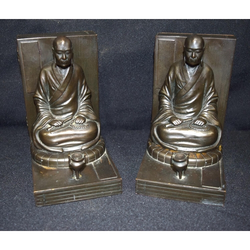 3395 - Bronze Buddha Book ends 15 cm