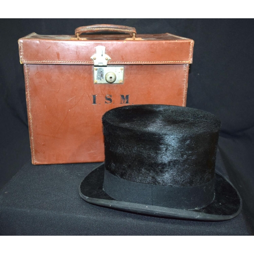 3412 - A boxed Kirsop and Son Top hat 22.5 x 16.5 interior