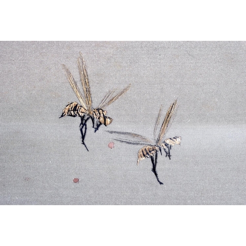 1747 - A FINE 19TH CENTURY JAPANESE MEIJI PERIOD SILK EMBROIDERY OF MONKEYS in the manner of Kawanabe Kyosa... 