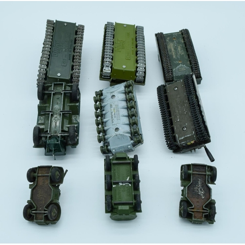 4001 - Collection of Vintage Dinky military model Tanks. (qty)