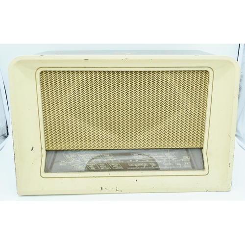 4017 - A vintage Bush radio together with a His masters voice radiogram largest 32 x 50cm .(2)