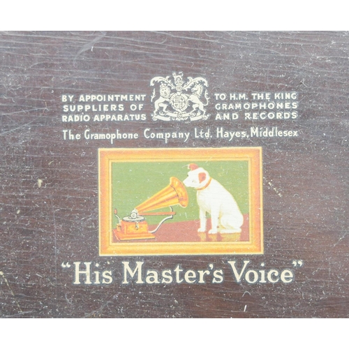 4017 - A vintage Bush radio together with a His masters voice radiogram largest 32 x 50cm .(2)