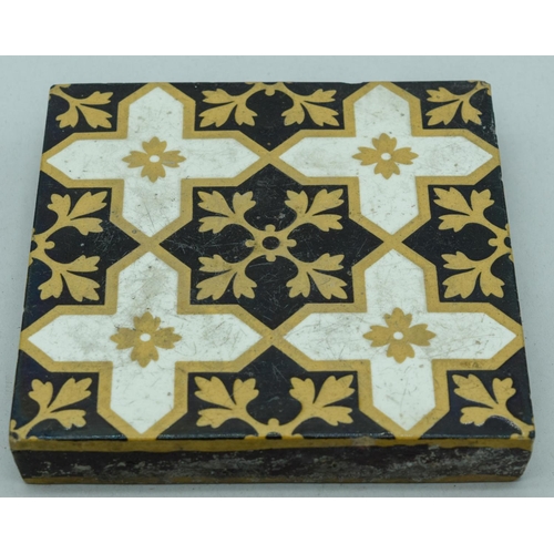 4061 - Four Victorian   Neo Gothic  tiles 15 x 15 cm (3).