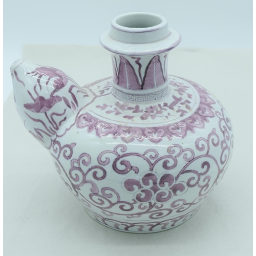 4081 - A  Chinese ceramic Kendi 25 x 27cm.