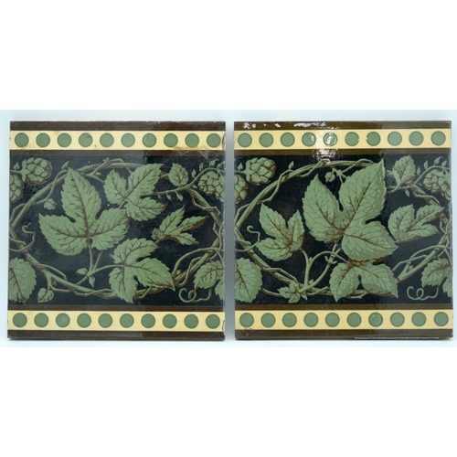 4178 - A Collection of Minton China works tiles 20.5 x 20.5 cm (21)