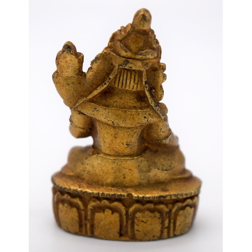 4210 - A small Chinese Tibetan bronze  Buddha 6 cm .