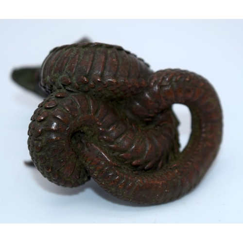 4234 - A Japanese small bronze Cobra  4cm.