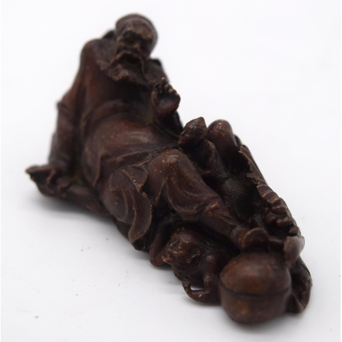 4238 - A Japanese small bronze figure of a male  6cm.