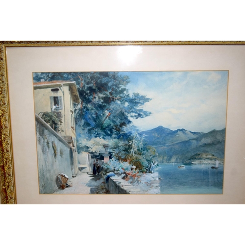 4288 - European school pair of framed Watercolours both coastal scenes 53 x 35 cm (2).