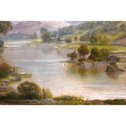 4317 - A Framed Oil on Canvas view of Rydal water 49 x 75 cm