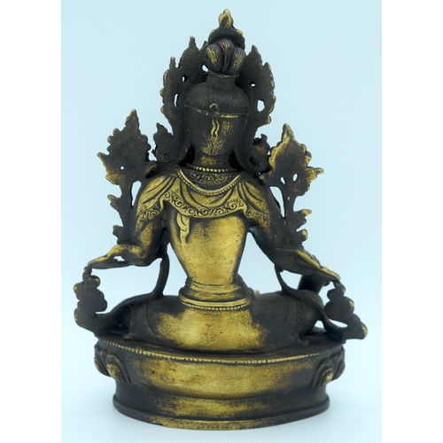 4369 - A Chinese Tibetan Bronze Buddha 22cm .