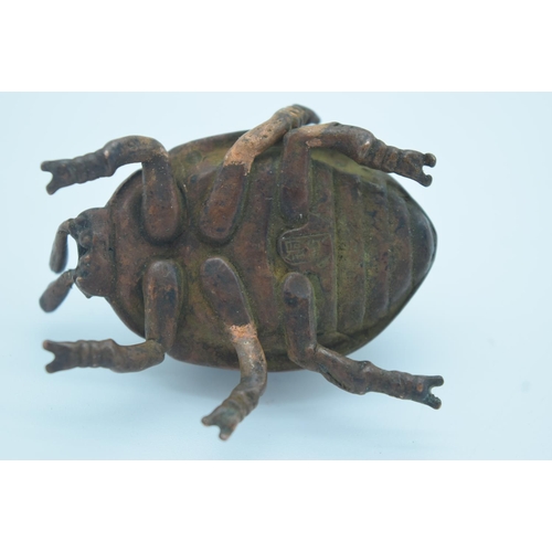 4380 - A Small Japanese bronze ladybird 5cm.