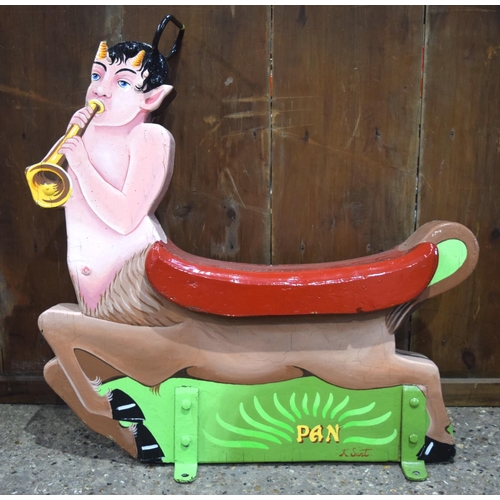 4387 - A Sant designed fairground ride in the form of Pan 104 x 97 cm