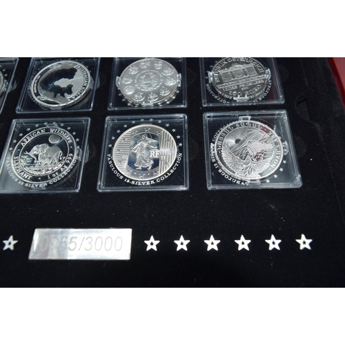 4557 - The Fabulous 12 boxed collection of silver coins with certificates (12).