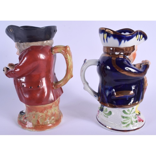 71 - TWO ENGLISH CHARACTER TOBY JUGS. 23.5 cm high. (2)