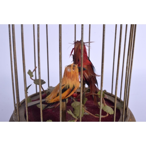 741 - A 1950S EUROPEAN SINGING BIRD CAGE. 27 cm high.