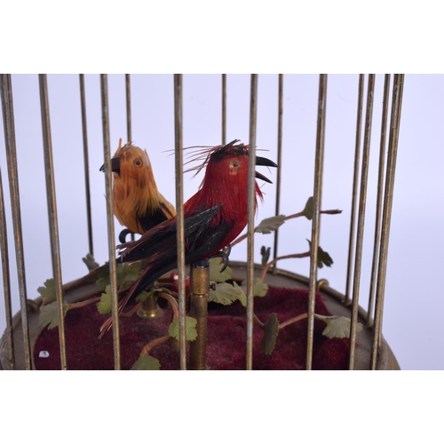 741 - A 1950S EUROPEAN SINGING BIRD CAGE. 27 cm high.