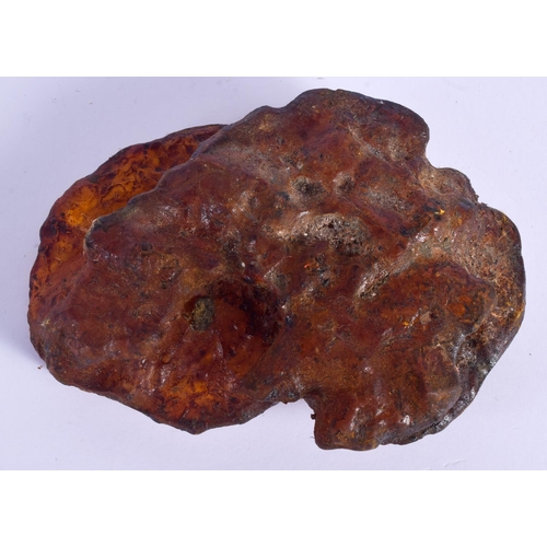 773 - A CONTINENTAL CARVED AMBER NATURALISTIC BOULDER. 481 grams. 16 cm x 11 cm.