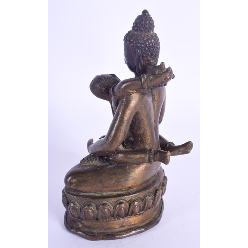 817 - A 19TH CENTURY INDIAN BRONZE FIGURE OF AN EROTIC DEITY. 12 cm x 7 cm.