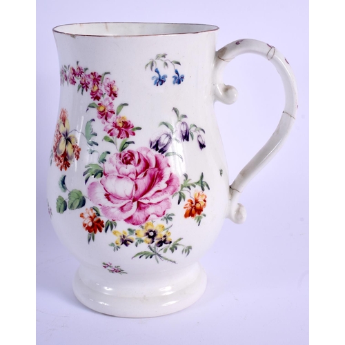 84 - 18TH C. DERBY MUG with cotton stem style decoration with receipt from Sothebys in 1983 for £223