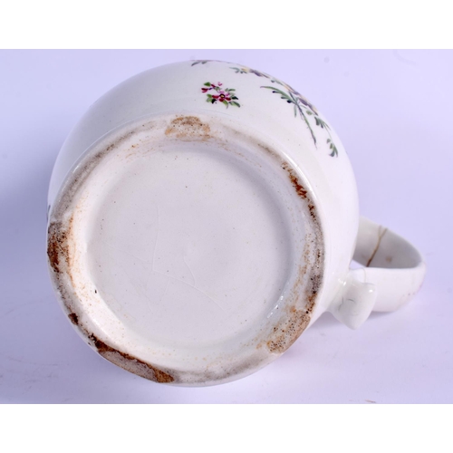 84 - 18TH C. DERBY MUG with cotton stem style decoration with receipt from Sothebys in 1983 for £223