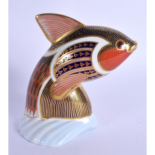 118 - Royal Crown Derby imari paperweight Guppy.  12.5cm high