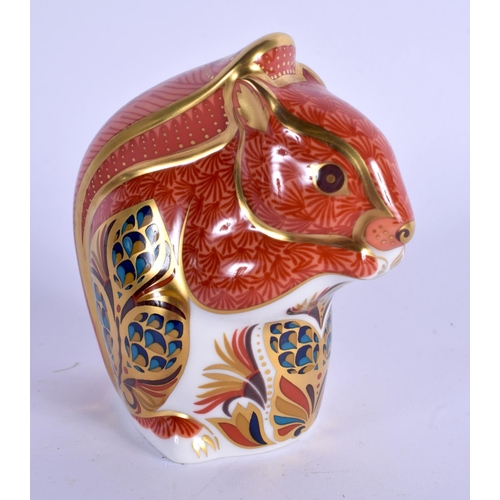 126 - Royal Crown Derby imari paperweight Red Squirrel.  9.5cm high