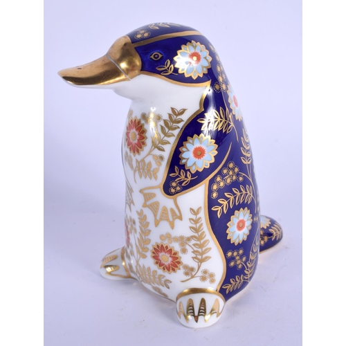 127 - Royal Crown Derby imari paperweight Platypus.  12.5cm high