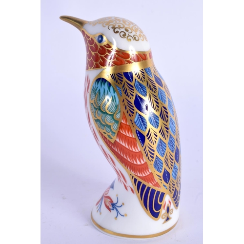 131 - Royal Crown Derby imari paperweight Hummingbird.  9.5cm high