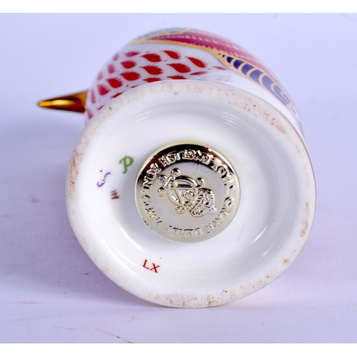 131 - Royal Crown Derby imari paperweight Hummingbird.  9.5cm high