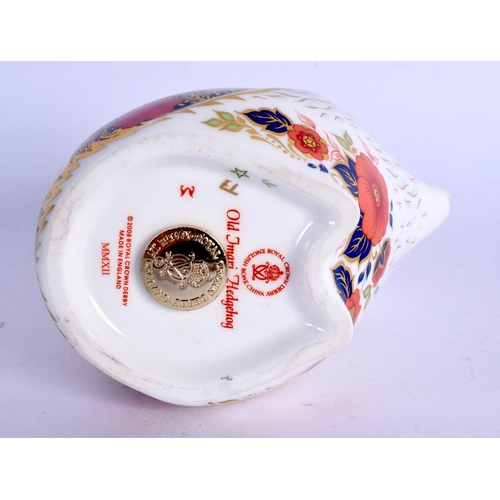 133 - Royal Crown Derby imari paperweight Old Imari Hedgehog.  9cm high