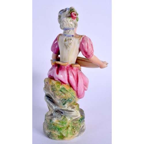 231 - Late 19th c. Royal Worcester model of a woman holding a large tray.  14.5cm high