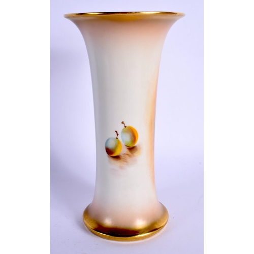 235 - Royal Worcester vase painted with fruit on a mossy bank by Edward Townsend, signed, date code 1935, ... 