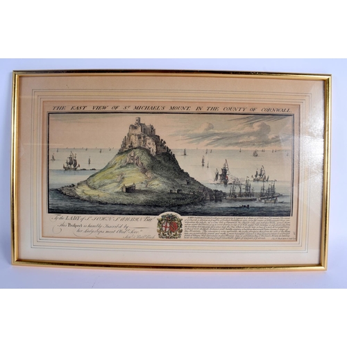 260 - Samuel & Nathaniel Buck (18th Century) Pair of coloured engravings, The North & East View of St Mich... 