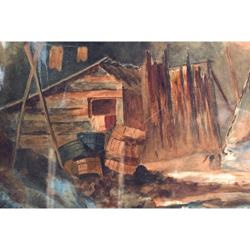 288 - Continental School (19th Century) Watercolour, Coastal Scenes. Image 75 cm x 35 cm.