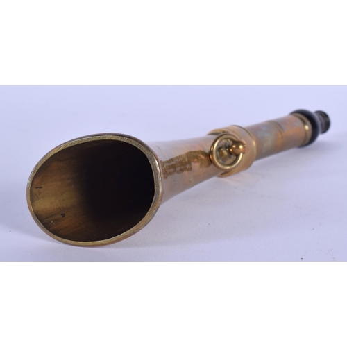 347 - A GREAT WESTERN RAILWAY GUARDS LOOK OUT BRASS HORN. 16 cm long.