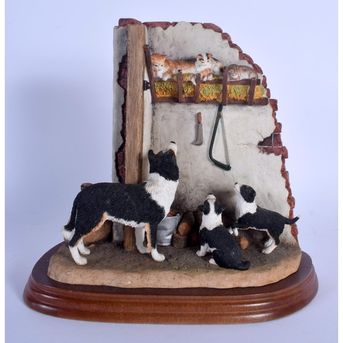 366 - A BORDER FINE ARTS FIGURE OF LETS BE FRIENDS modelled as three dogs. 21 cm x 15 cm.