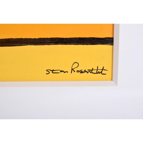 387 - Stan Rosenthal (20th Century) Acrylic, Pen & Ink on Paper, 3 studies. Image 27 cm square.