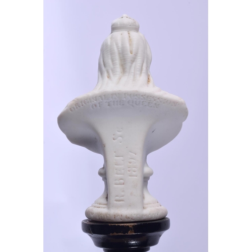 39 - A VERY RARE 18TH/19TH CENTURY EUROPEAN PART BISCUIT GLAZED FIGURE OF GUANYIN in the manner of Mennec... 