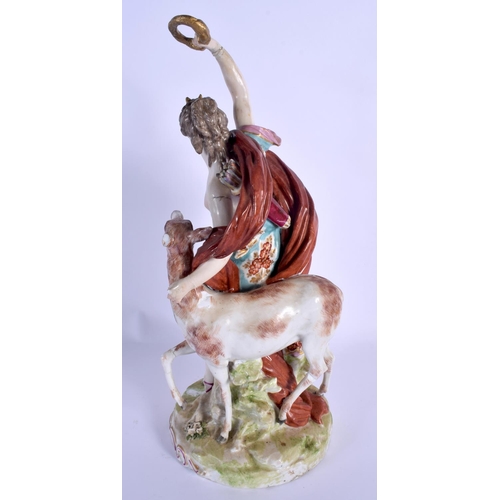 47 - A LARGE 19TH CENTURY FRENCH SAMSONS OF PARIS PORCELAIN FIGURE in the manner of Chelsea/Derby. 37.5 c... 