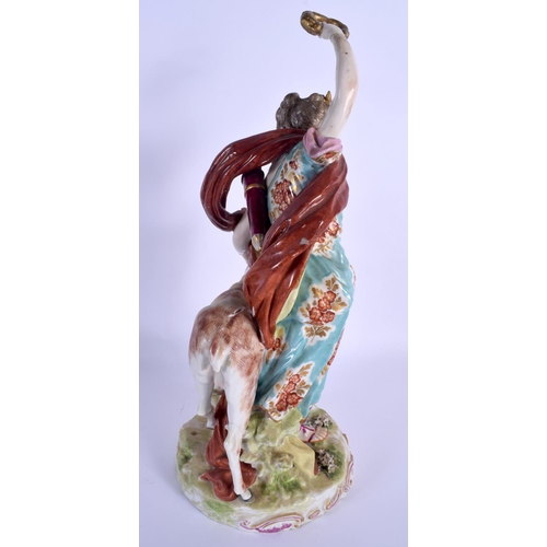 47 - A LARGE 19TH CENTURY FRENCH SAMSONS OF PARIS PORCELAIN FIGURE in the manner of Chelsea/Derby. 37.5 c... 