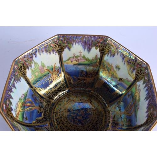 59 - A FINE EARLY 20TH CENTURY WEDGWOOD FAIRYLAND LUSTRE OCTAGONAL PORCELAIN BOWL by Daisy Makeig Jones. ... 