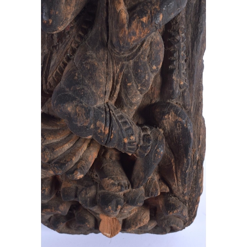 748E - AN 18TH/19TH CENTURY MIDDLE EASTERN CARVED WOOD FRAGMENT. 34 cm x 14 cm.