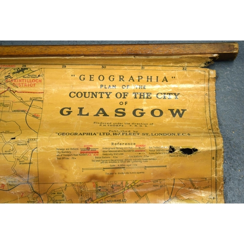 749D - A VINTAGE SCOTTISH ROLL OUT MAP. 100 cm x 55 cm.