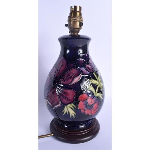 80 - A MOORCROFT PORCELAIN LAMP. Porcelain 16.5 cm high.