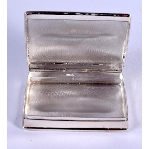 1026 - A CONTEMPORARY SILVER MARITIME PILL BOX. 39 grams. 4.5 cm x 3.5 cm.