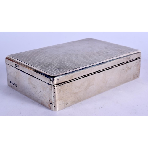 1032 - AN ART DECO SILVER CIGARETTE BOX. Chester 1922. 302 grams overall. 13 cm x 9 cm.