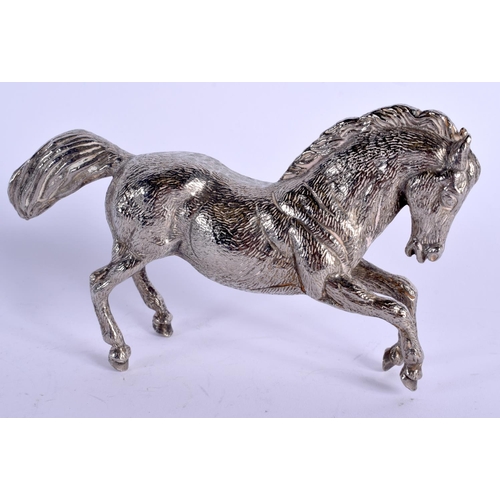 1117 - A 1960S ITALIAN SILVER HORSE. 637 grams. 18 cm x 10 cm.