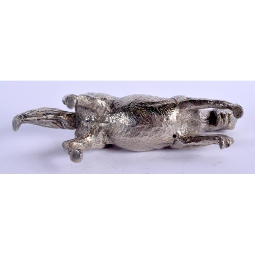 1117 - A 1960S ITALIAN SILVER HORSE. 637 grams. 18 cm x 10 cm.