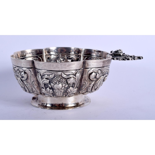 1215 - AN 18TH/19TH CENTURY DUTCH BRANDY BOWL. 106 grams. 13 cm x 5 cm.